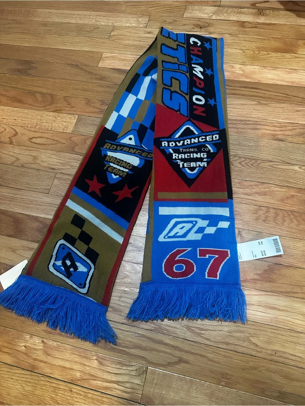 NWT Urban Outfitters Checkered Soccer Scarf Philadelphia Racing